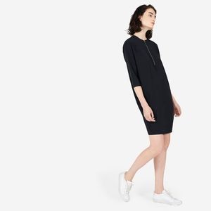 Everlane Black Front-Zip Dress - Size 12